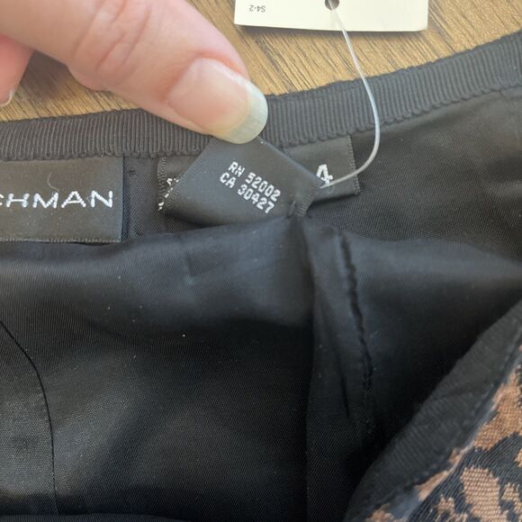 NWT Dana Buchman Poly-Cotton Wool Animal Print Knee Length Pencil Skirt Sz 4 - Picture 5 of 10